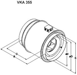 круглые канальные вентиляторы